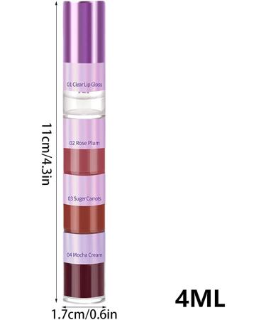  Huxibai 4-in-1 Lip Gloss - Waterproof Liquid Lipstick for Makeup Shopping Dates Meetings Holidays Travel Business Trips etc. - Buy Online on GoSupps.com