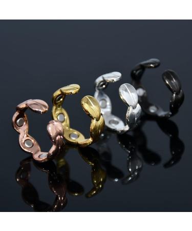 Meta Title: Vicmag 2PCS Copper Magnetic Bracelets for Women - 7X Ultra Strength, 99.99% Solid Pure Copper - Adjustable with Gift Box - Leaf Silver - Buy Online on GoSupps.com