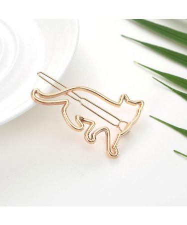 Lurrose 4pcs Cute Cat Hair Clips Metal Pearl Hollow Hair Pins Bobby Pins Hair Barrettes Hair Styling Pins for Women Girls Ladies - Buy Online on GoSupps.com