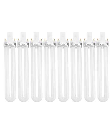 Lurrose 8Pcs Nail Lamp Bulbs Replacement 9W U-Shaped Lamp Bulb Tube For Nail Art Dryer UV Lamp Light