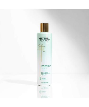 Michiru Strength Shampoo & Conditioner Set - Nourishing Cherry Blossom & Rice Oil Hair Treatment for Fine & Damaged Hair - 9 Oz Each - International Shipping Available - Buy Online on GoSupps.com