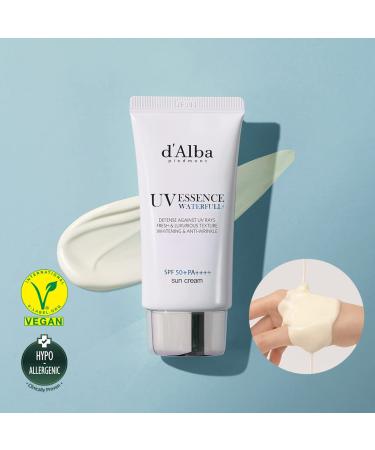 d'Alba Waterfull Essence Cream Sunscreen - SPF 50+ | Hydrating Sun Protection - Buy Online on GoSupps.com