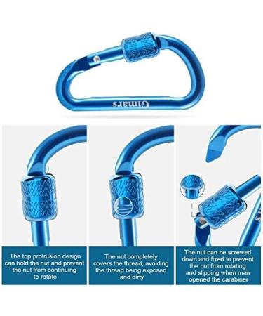 Gimars Mini Carabiner Klien - 6 cm Colorful Key Rings (Set of 6) - Perfect for Camping Fishing Hiking & Travel - Buy Online on GoSupps.com