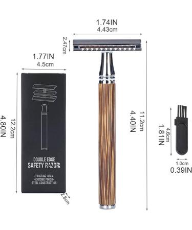 Stainless Steel Double-Cutting Razor with Long Handle & 5 Blades - Ultimate Clean Shave for Men & Women - International Shipping Available - Buy Online on GoSupps.com