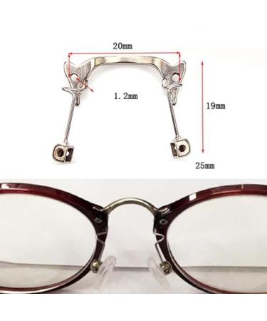 Wekiva Metal Replacement Nose Cushion Holder for Vintage Glasses - Oxenhorn Form Silver Nose Bridge & Glasses Repair Set - Buy Online on GoSupps.com