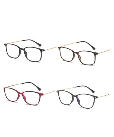 IYNWBJTS 501 502 503 Dual Light Reading Glasses for Men and Women Anti Blue Light Reading Glasses(Color:502Red Size:1.00) 1.00 502red