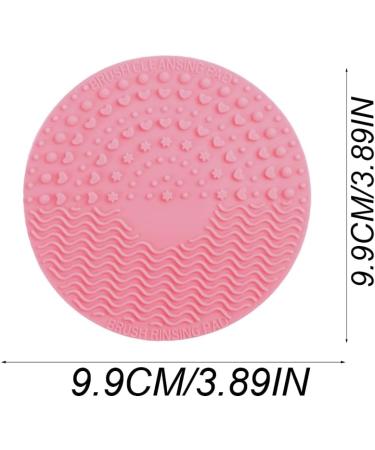 Portable Silicone Makeup Brush Cleaning Mat with Suction Cup - Pink - Buy Online on GoSupps.com