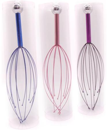 Shop Practical Blue Scalp Massager with Gentle Rubber Pearls - Perfect Head Massage Tool for Men & Women - Buy Online on GoSupps.com
