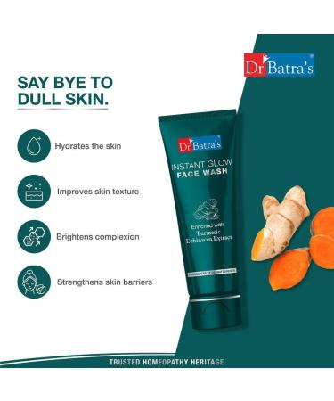 Dr Battra's Instant Glow Face Wash with Turmeric - Achieve Radiant Skin | 100g - Best International Shipping - Buy Online on GoSupps.com