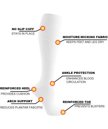 Buy Hycoprot Compression Stockings for Men & Women | 15-20 mmHg Support Socks for Fitness Travel Running & Sports | L-XL - International Shipping Available - Buy Online on GoSupps.com