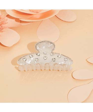 Shop Lily & White Ivybone Acrylic Heart Shape Rhinestone Hair Clips - Durable Medium Jaw Claw Clips for Women | Stylish Hair Accessories HC2122A - Buy Online on GoSupps.com