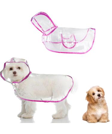 Ssang raincoat for dogs waterproof dog rain poncho hoodie hundred coat adjustable and easy to wear rain and windproof for small medium-sized dog cats (pink m) - Buy Online on GoSupps.com