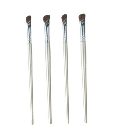 BIUDECO 4pcs Nose Shadow Brush Makeup Accessory Brow Brush Angled Eye Smudge Brush Angled Liner Brush Alloy