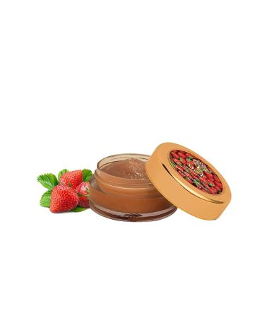 Essentials Luxurious Ayurvedic Strawberry & Beetroot Lip Lightening Lip Scrub for Lip Lightening Brightening Exfoliation & Cleansing Organic SLS & Parabens Free 15gm