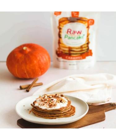 CleanFoods Raw Pancake Caramel 425g pack I Konjac Glucomannan l only 21 calories per pancake I preparation in 2 minutes I 32 American pancakes - Buy Online on GoSupps.com