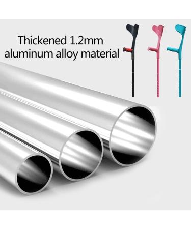 LINYUES Crutches 1 Pair Forearm with Open Cuffs Folding Aluminum Walking 10-Level Height Adjustable Ergonomic Handles Suitable for Men and Women Height 140-185Cm/Black (Blac - Buy Online on GoSupps.com