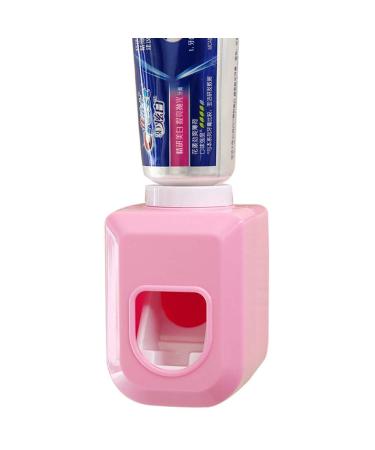 Yevison Premium Quality Toothpaste Squeezer Home Bathroom Automatic Auto Squeezer Toothpaste Dispenser Hands Free Squeeze Out for Kids and Adult Pink