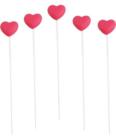 Cake Toppers 5Pcs Cake Toppers Red/Pink Heart No Odor Romantic Happy Birthday Cake Decoration for Festival Cupcake Toppers Cupcake Toppers - Buy Online on GoSupps.com