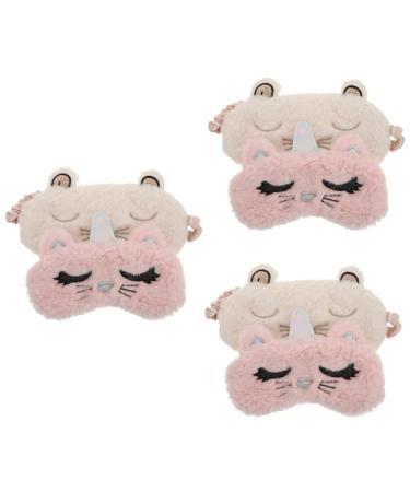 minkissy Lot De 3 Masques Pour Les Yeux Confortables Et Respirants 2 Pi ces X 3 Pour Dormir 19x11x0.8cmx3pcs Rose Blancx3pcs