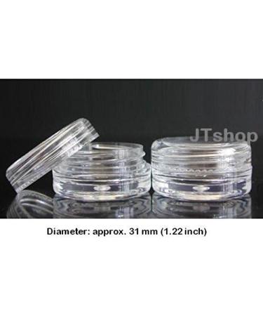3mL CLEAR THICK WALL Empty SMALL PLASTIC JAR for Cosmetic/Craft/Travel/Lip Balm (6 Jars) - Buy Online on GoSupps.com