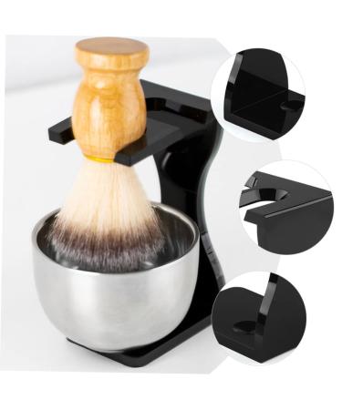 Premium Beard Brush Holder & Shave Brush Organizer - Electric Shaver Storage Rack & Razor Stand for Men | Acrylic Shaving Base - Buy Online on GoSupps.com