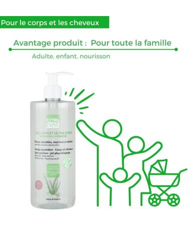 Cytolnat Ultra Gentle Cleansing Gel - Face Body Hair - Sensitive and fragile skin - Suitable for the entire family (Infants Children and Adults) - Fragrance-free - 500 ml - Buy Online on GoSupps.com