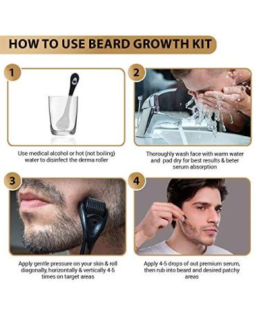KING LEONIDAS Beard Kit: Organic Oil, Titanium Derma Roller & Natural Balm - Men's Grooming & Beard Care Set - Buy Online on GoSupps.com