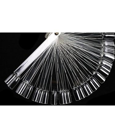 Milopon Nail Art Tips & Display Sticks - 50 Transparent Nail Polish Practice Color Card Fans - Buy Online on GoSupps.com