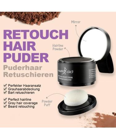  HAIR GO Root Powder Concealer Hair Thickening Powder for Women Men Waterproof Makeup Hiding Roots Natural Powder (4g) (White) - Buy Online on GoSupps.com