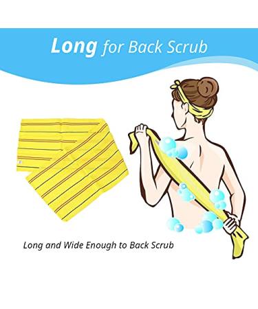Korean Big Exfoliating Mitt and Body Towel Set (3pcs) - Large Size Scrubber for Dead Skin Removal in Green, Blue, Yellow - Buy Online on GoSupps.com