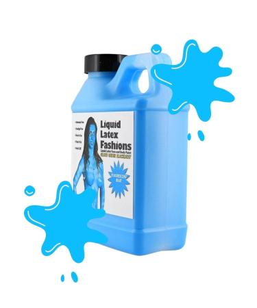 Ammonia-Free Liquid Latex Face Paint - Neon Blue 8 oz - Ideal for Kids and Adults for Artwork, Parties, Plays, Cosplays, and Concerts - Buy Online on GoSupps.com