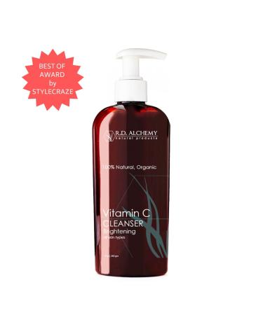 Buy RD Alchemy Natural & Organic Vitamin C Cleanser - Brighten & Cleanse Skin Sulfate Free Herbal Extracts - Buy Online on GoSupps.com