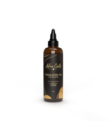 Afro Coils Growth Stimulating Oil with JBCO with Caffeine with Rosemary Oil with Peppermint Oil