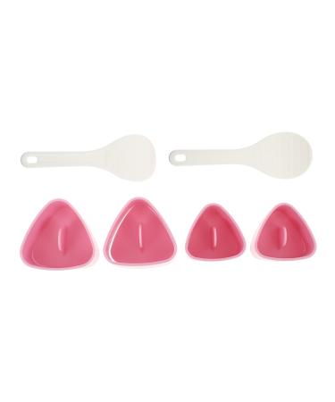 Cabilock 2 Sets Triangle Rice Ball Mold Musubi Press Maker DIY Sushi Pink Child Modeling Edible Pp Abrasives