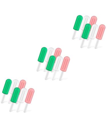 Lurrose 18 pcs on the stem silicone to chew aligner-tray chewing monbons fudge ice cream on the stem retainer container case Sitzter chewing gum for adults.