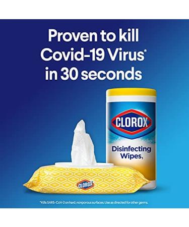 Clorox Disinfecting Wipes, Crisp Lemon, 75 Count (Pack of 6) - Cleaning Wipes - Buy Online on GoSupps.com