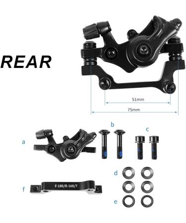JFOYH Mechanical Disc Brake Set for MTB Road Bike, Folding Bike, BMX - Red/Black - Front & Rear - Buy Online on GoSupps.com
