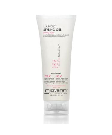 GIOVANNI L.A. Hold Styling Gel  - Extreme Hold Hair Gel with Surface Enhancers  Lightweight  Lauryl & Laureth Sulfate Free 6.8 Fl Oz (Pack of 1) L.A. Natural Gel 6.8 Fl Oz (Pack of 1)