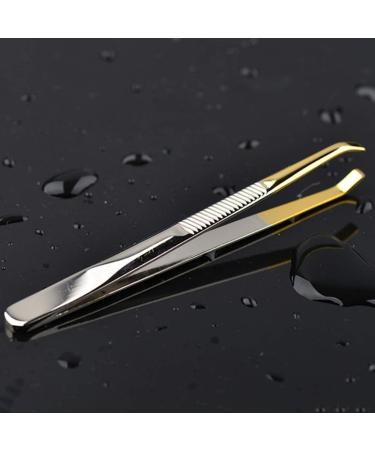 Fomiyes Stainless Steel Eyebrow Tweezers - Precision Hair Removal & Eyelash Extension Kit (2 Pieces) | International Shipping Available - Buy Online on GoSupps.com