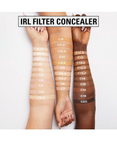 Makeup Revolution IRL Filter Finish Concealer C12 Medium/Dark Skin Tones 6g - Medium to Full Coverage, Matte Finish (Pack of 1) - Buy Online on GoSupps.com