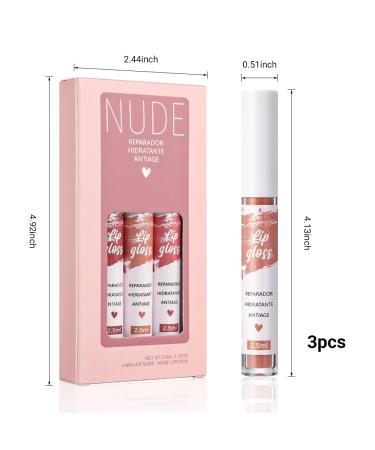 3Pcs Chestnut Plum Purple Dark Red Matte Liquid Lipstick Set - 24 Hour Long Lasting Smudge Proof Lip Stain for Women - Buy Online on GoSupps.com