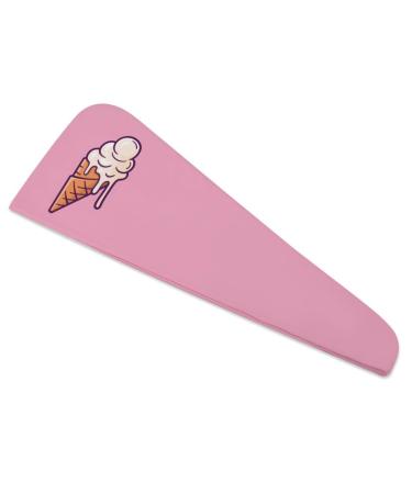 Melting Ice Cream Balls Microfiber Hair Towel Wrap for Women 10 Inch X 26 Inch Super Absorbent Hair Turban with Button