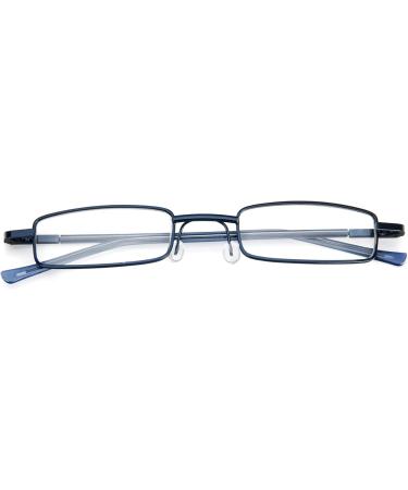 Kokobin Flexible Metal Reading Glasses | Unisex +2.5 Diopter Visual Aid with Stylish Case - Feather-Hinge Design (Blue) - Buy Online on GoSupps.com