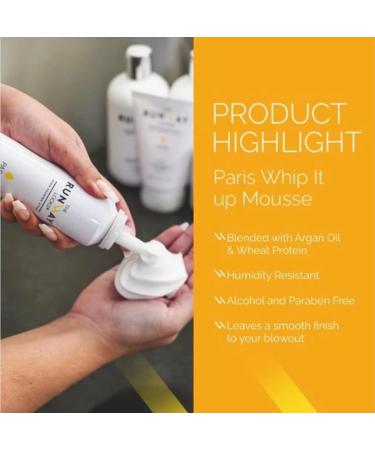 Whip It Up Smoothing Blowout Mousse - Argan Oil & Wheat Proteins Frizz-Free Hydrating Humidity Resistant Alcohol-Free (6oz) - International Shipping Available - Buy Online on GoSupps.com