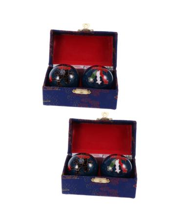 Healeved 2st Fitness Hand Balls meditation balls Chinese health balls Baoding Balls with Glockenspiel Chinese handballs Chinese balls baoding iron balls Exercise conductor Massage