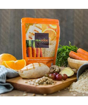 Real Food Blends Orange Chicken Carrots & Brown Rice 9.4 oz Pureed Meal for Feeding Tubes - Pack of 12 Pouches - Buy Online on GoSupps.com