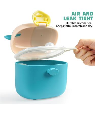 Aolso Baby Formula Dispenser Pot with Sealed Cover and Spoon - 230g Milk Powder Container (Green) - Buy Online on GoSupps.com