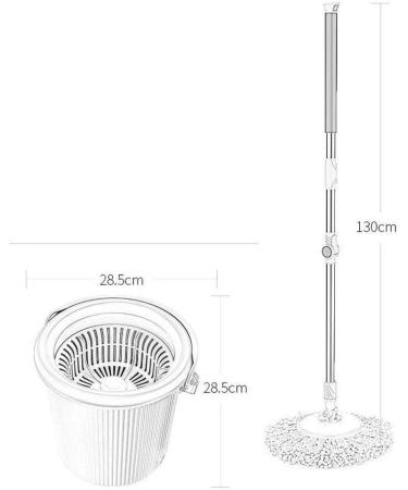 Mop Mop Combination Sets Stainless Steel 360 Spinning Single Barrel Washing and Dehydrating 2 in 1 Hangable Household Cleaning Helper Vision Smooth Sailing - Buy Online on GoSupps.com