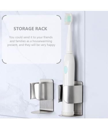 Zerodeko Electric Toothbrush Holder - Wall-Mounted Stainless Steel Container for Toothbrush Heads & Razors | 2-Stick Design for Easy Organization - Buy Online on GoSupps.com
