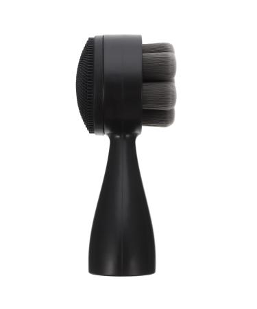 Brush Cleaner Tool Cleansing Brush Double-Head Face Brush Pore Deep Cleansing Face Brush Hand Tools Black 12.5X5X5CM